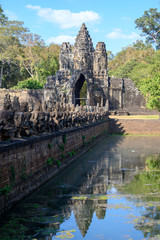 Fototapeta na wymiar Sculptures Angkor Vat, Cambodge