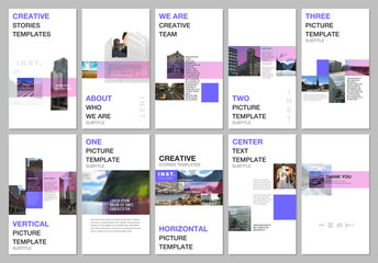 Creative social networks stories design, vertical banner or flyer templates with colorful gradient design geometric trending elements. Covers design template for flyer, leaflet, brochure, presentation