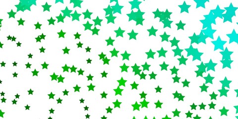 Fototapeta na wymiar Light Green vector background with colorful stars. Colorful illustration with abstract gradient stars. Pattern for websites, landing pages.