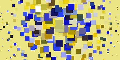 Light Blue, Yellow vector layout with lines, rectangles. Modern design with rectangles in abstract style. Template for cellphones.