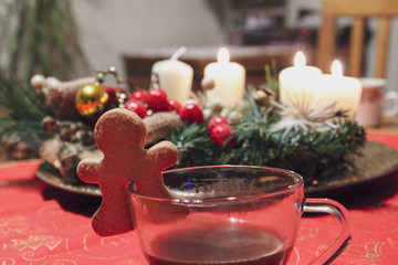 Christmas cookie with festive decoration