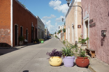 Streets in Valladolid, Mexico, Yucatan Peninsula