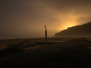 Czarna plaża Vik i Mýrdal Islandia 