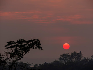 Big sun sunset photo in Yunlin