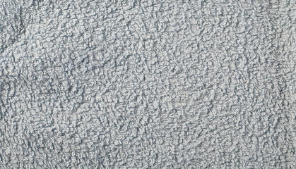 Blue crumpled textile, terry cloth background and texture