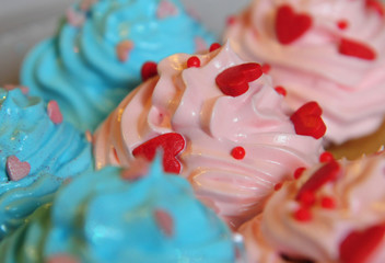 cakes with hearts