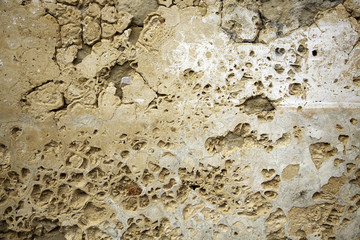 Textured stone wall