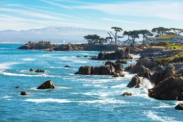Fotobehang Schilderachtige kust van Monterey, prachtige kustlijn van Californië, Pacific Grove, Monterey, Californië, VS © nikolas_jkd