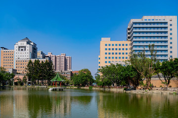 Fototapeta na wymiar Morning view of the famous National Taiwan University's campus
