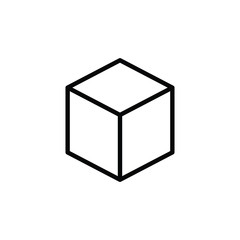 cube icon vector black cube sign