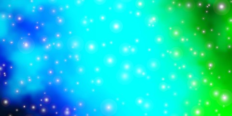 Light Blue, Green vector pattern with abstract stars. Colorful illustration in abstract style with gradient stars. Pattern for wrapping gifts.