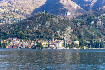 Beautiful landscape on Lake Como in December time