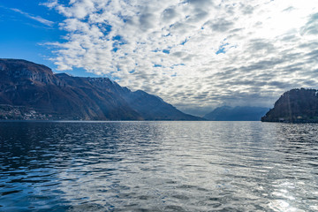 Beautiful landscape on Lake Como in December time