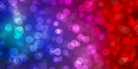 Light Blue, Yellow vector background with spots. Abstract decorative design in gradient style with bubbles. Pattern for business ads.