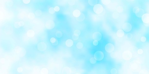 Light BLUE vector layout with circle shapes. Glitter abstract illustration with colorful drops. Pattern for business ads.