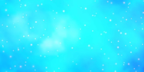 Light BLUE vector template with neon stars. Colorful illustration with abstract gradient stars. Pattern for wrapping gifts.