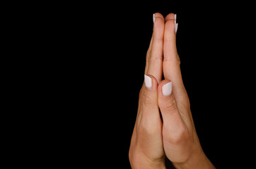 Hands in praying gesture