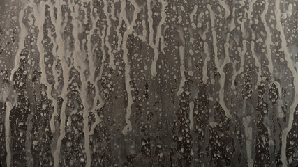 Dirt of dirt on the glass. Dirty glass