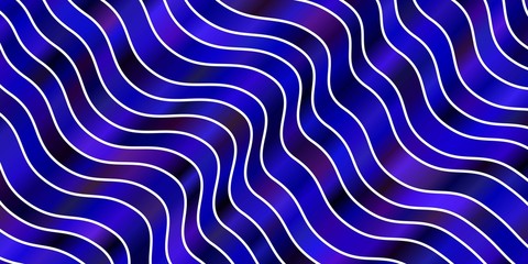 Dark Blue, Red vector pattern with curves. Colorful abstract illustration with gradient curves. Pattern for booklets, leaflets.