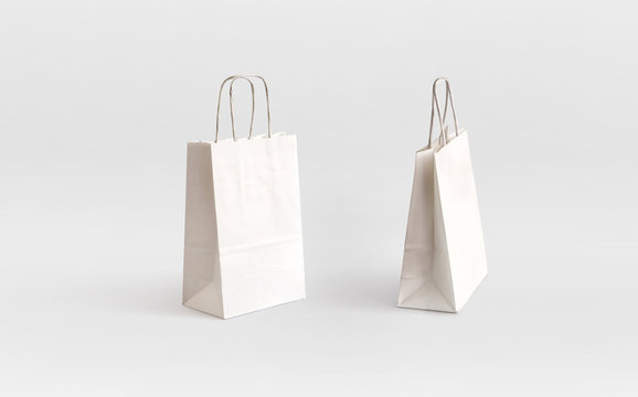 Small White Paper Bags With Twisted Handles