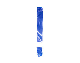 Exclamation mark of adhesive tape on a white background