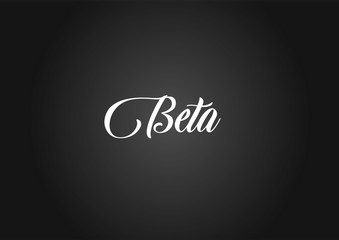 Beta sign on blck background