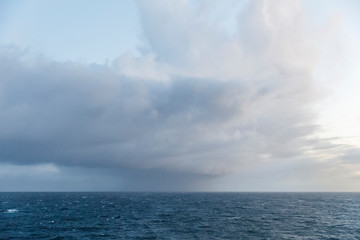 Obraz premium Dark storm clouds over the sea