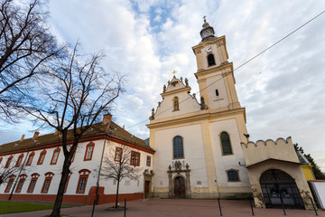 Fototapeta na wymiar Franciscan Church in Gyongyos, Hungary