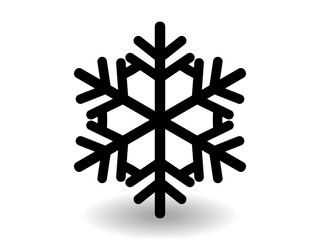 snowflake winter of black isolated silhouette on white background. christmas snowflakes collection free vector.