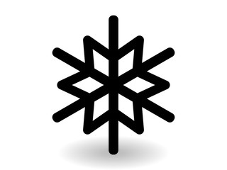 snowflake winter of black isolated silhouette on white background. christmas snowflakes collection free vector.