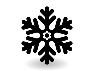 snowflake winter of black isolated silhouette on white background. christmas snowflakes collection free vector.