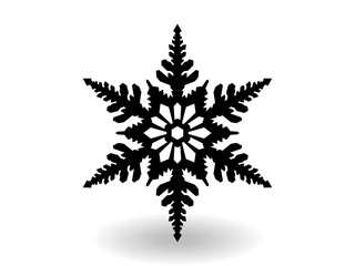 snowflake winter of black isolated silhouette on white background. christmas snowflakes collection free vector.