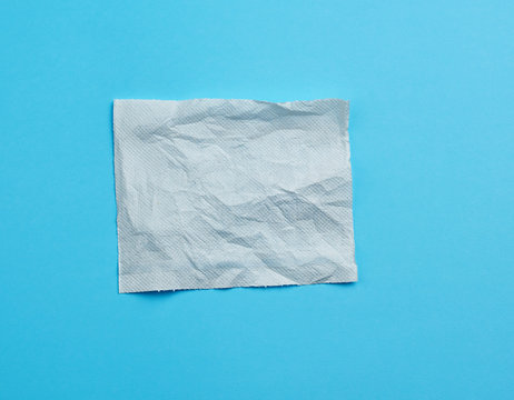white crumpled sheet of paper, soft paper towel