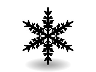 snowflake winter of black isolated silhouette on white background. christmas snowflakes collection free vector.