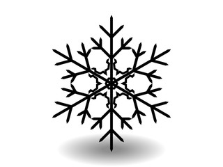 snowflake winter of black isolated silhouette on white background. christmas snowflakes collection free vector.