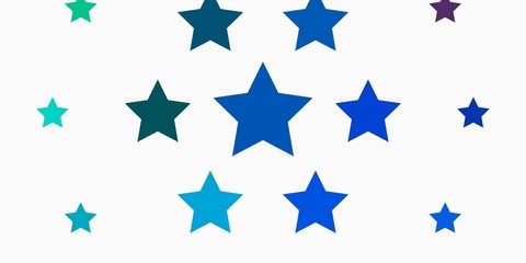 Light Blue, Red vector background with small and big stars. Shining colorful illustration with small and big stars. Pattern for wrapping gifts.