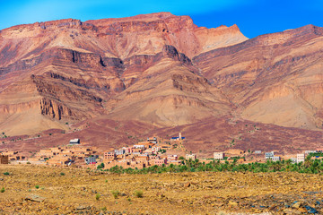 Mountain landscape view, Zagora, Morocco.