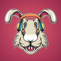 Rabbit listen music