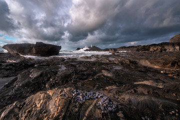 godrevy cornwall england uk on a stormy day 