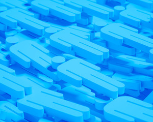 Flat Layered Planes of Blue Male Body Symbols © stockmorrison