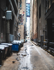 street in the city on winter 