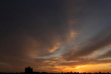 Partly Cloudy Sunset 03