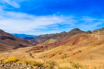 View of the Atlas mountains landscape, Morocco, North Africa.