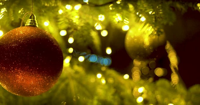 Christmas Tree with Decations and Garland.