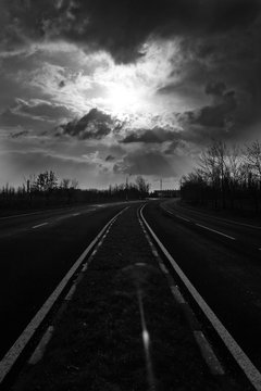 highway at sunset © Andriy
