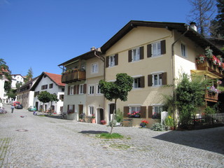 Straße in Füssen in Oberbayern