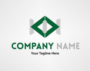Flat design of company logo design