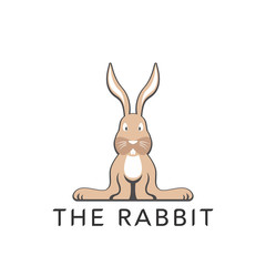 Rabbit logo design template vector illustration