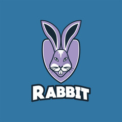 Rabbit logo design template vector illustration