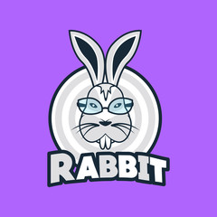 Rabbit logo design template vector illustration